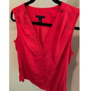 Red sleeveless Tommy Hilfiger blouse